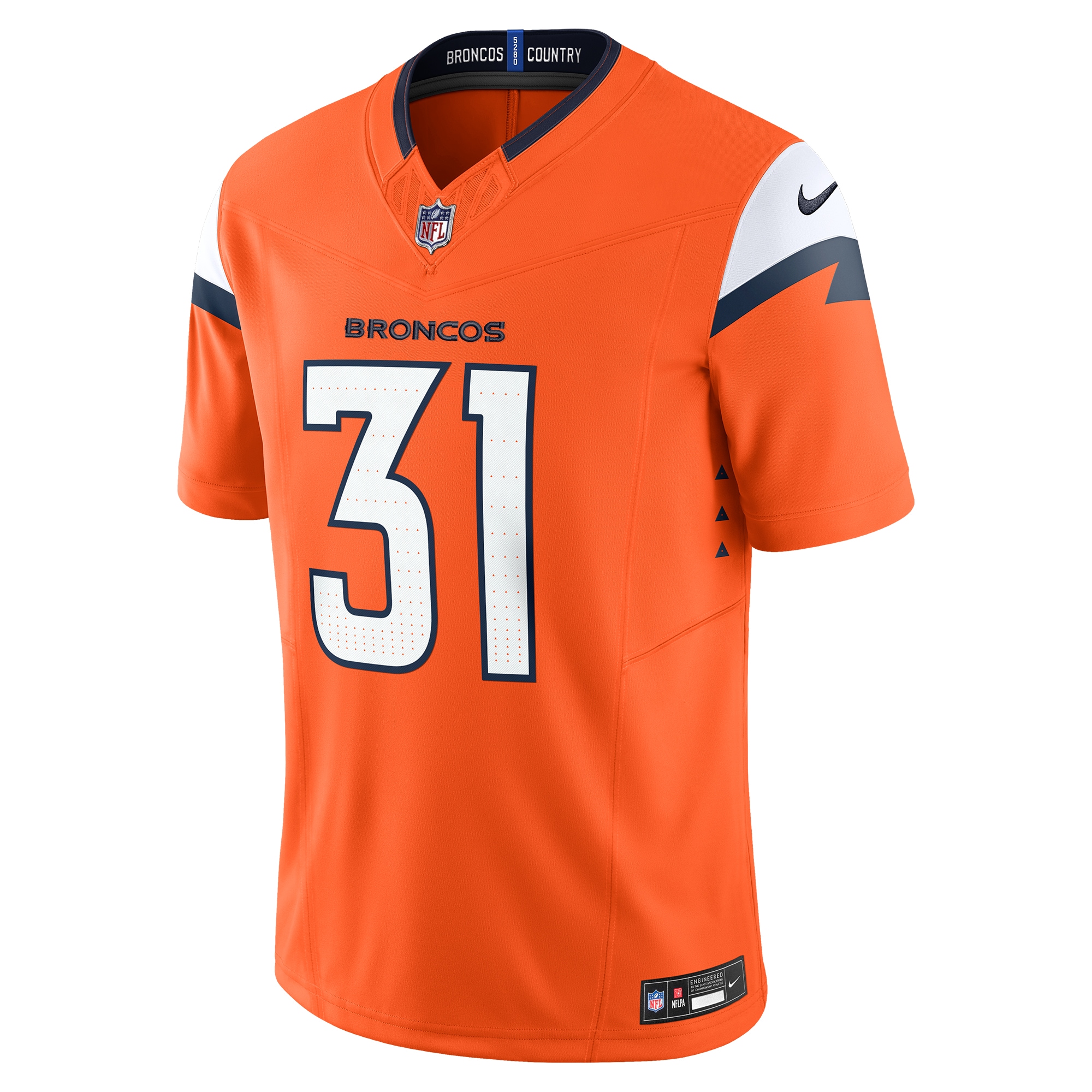 Men's Denver Broncos Justin Simmons Orange Vapor F.U.S.E. Limited Jersey