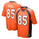 Men's Denver Broncos Lucas Krull Orange Team Game Jersey