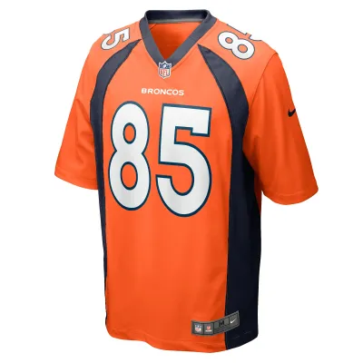 Men's Denver Broncos Lucas Krull Orange Team Game Jersey 02