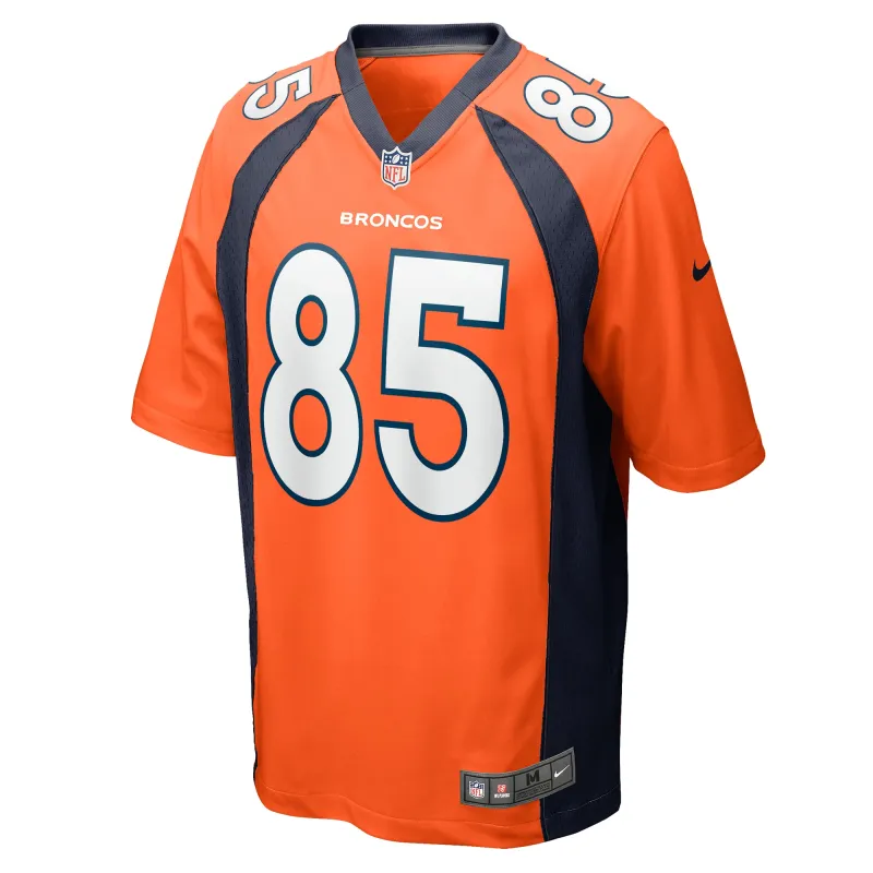 Men's Denver Broncos Lucas Krull Orange Team Game Jersey
