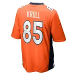 Men's Denver Broncos Lucas Krull Orange Team Game Jersey