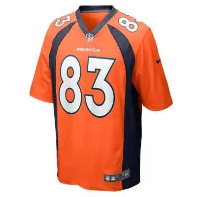 Men's Denver Broncos Michael Bandy Orange Team Game Jersey 02
