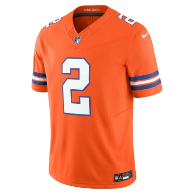 Men's Denver Broncos Patrick Surtain II Orange Alternate Mile High Collection 1977 Throwback Vapor F.U.S.E. Limited Jersey 02