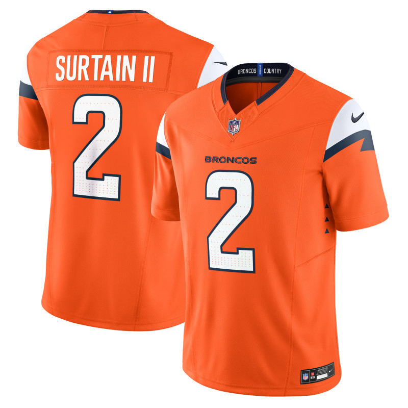 Men's Denver Broncos Patrick Surtain II Orange Mile High Collection Vapor F.U.S.E. Limited Jersey