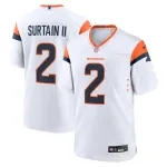 Men's Denver Broncos Patrick Surtain II White Mile High Collection Game Jersey