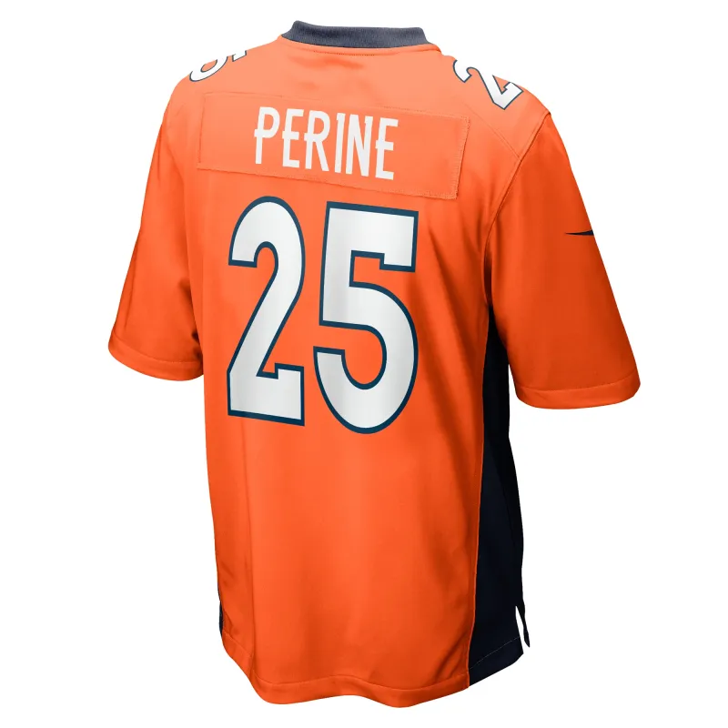 Men's Denver Broncos Samaje Perine Orange Game Player Jersey