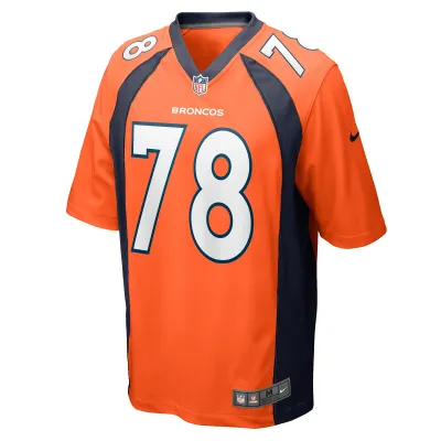 Men's Denver Broncos William Sherman Orange Team Game Jersey 02