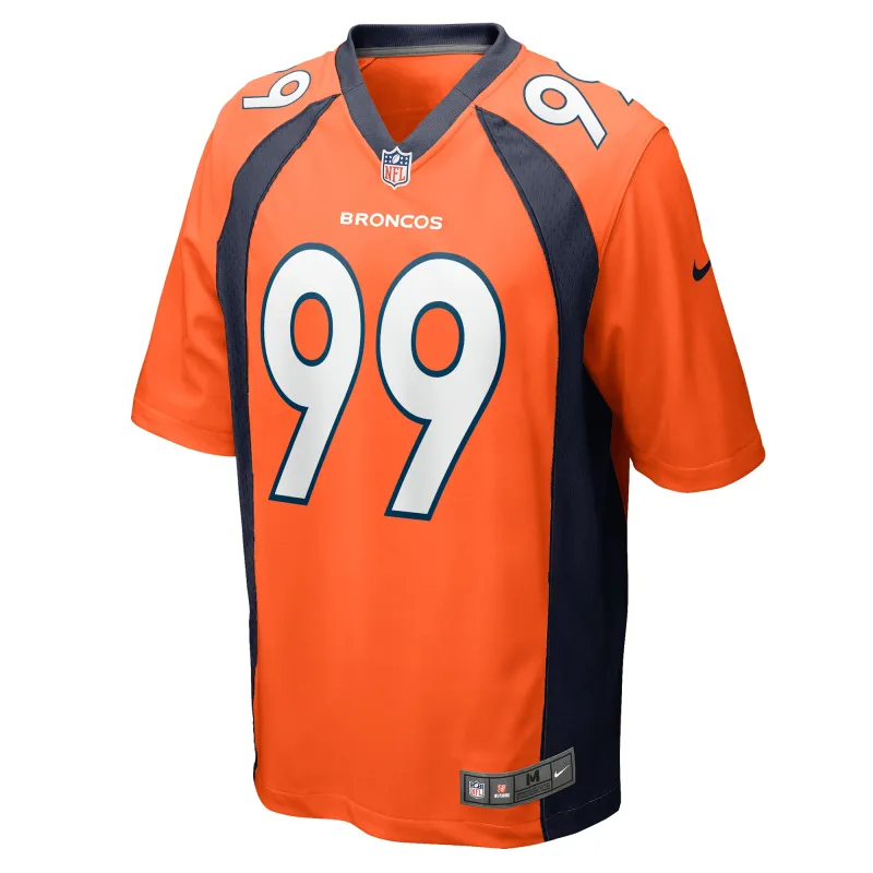 Men's Denver Broncos Zach Allen Orange Game Player Jersey