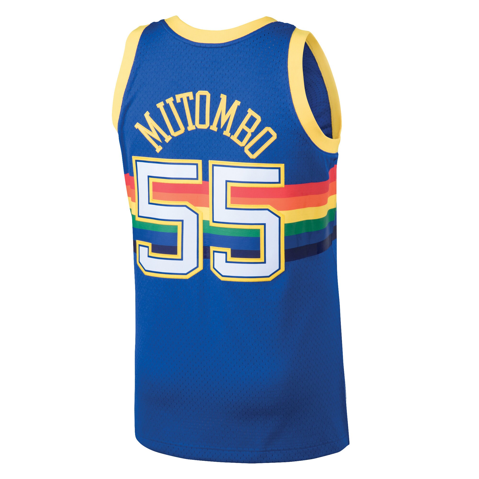 Men's Denver Nuggets Dikembe Mutombo Blue 1991/92 Hardwood Classics Swingman Jersey