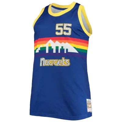 Men's Denver Nuggets Dikembe Mutombo Blue Big & Tall 1991/92 NBA 75th Anniversary Diamond Swingman Jersey 02