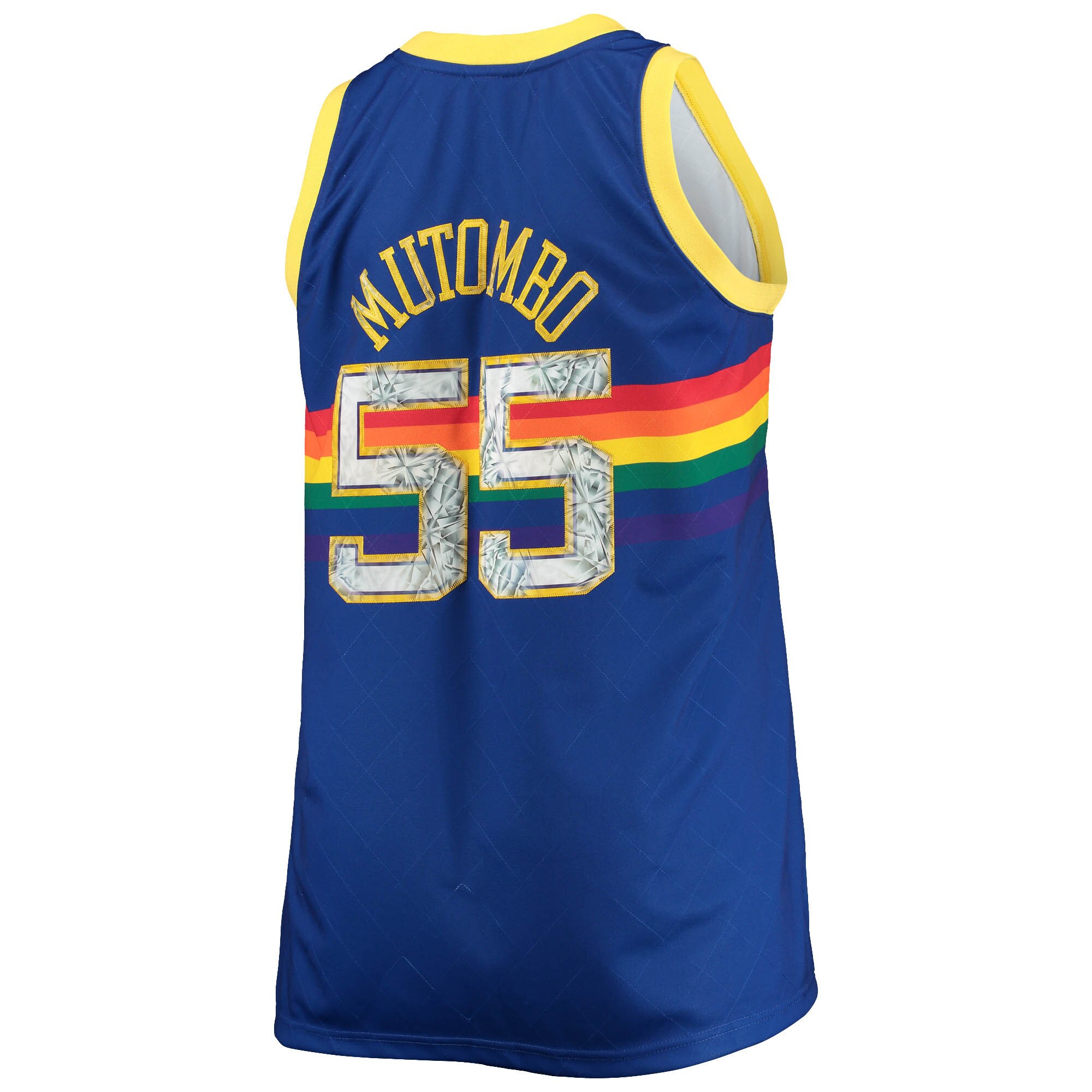 Men's Denver Nuggets Dikembe Mutombo Blue Big & Tall 1991/92 NBA 75th Anniversary Diamond Swingman Jersey