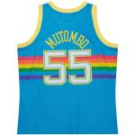 Men's Denver Nuggets Dikembe Mutombo Blue Hardwood Classics 1991/92 Tropical Swingman Jersey