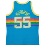 Men's Denver Nuggets Dikembe Mutombo Blue Hardwood Classics 1991/92 Tropical Swingman Jersey