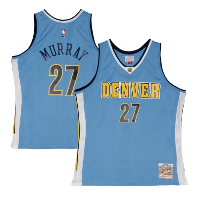 Men's Denver Nuggets Jamal Murray Powder Blue 2016/17 Throwback Swingman Jersey 01