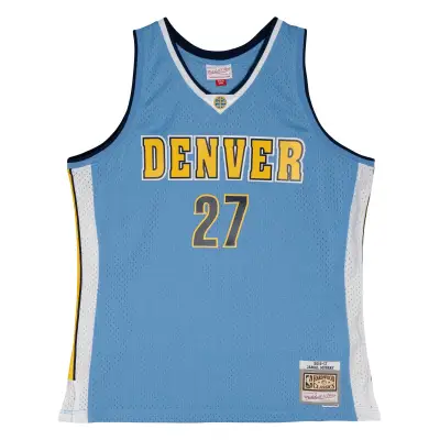 Men's Denver Nuggets Jamal Murray Powder Blue 2016/17 Throwback Swingman Jersey 02
