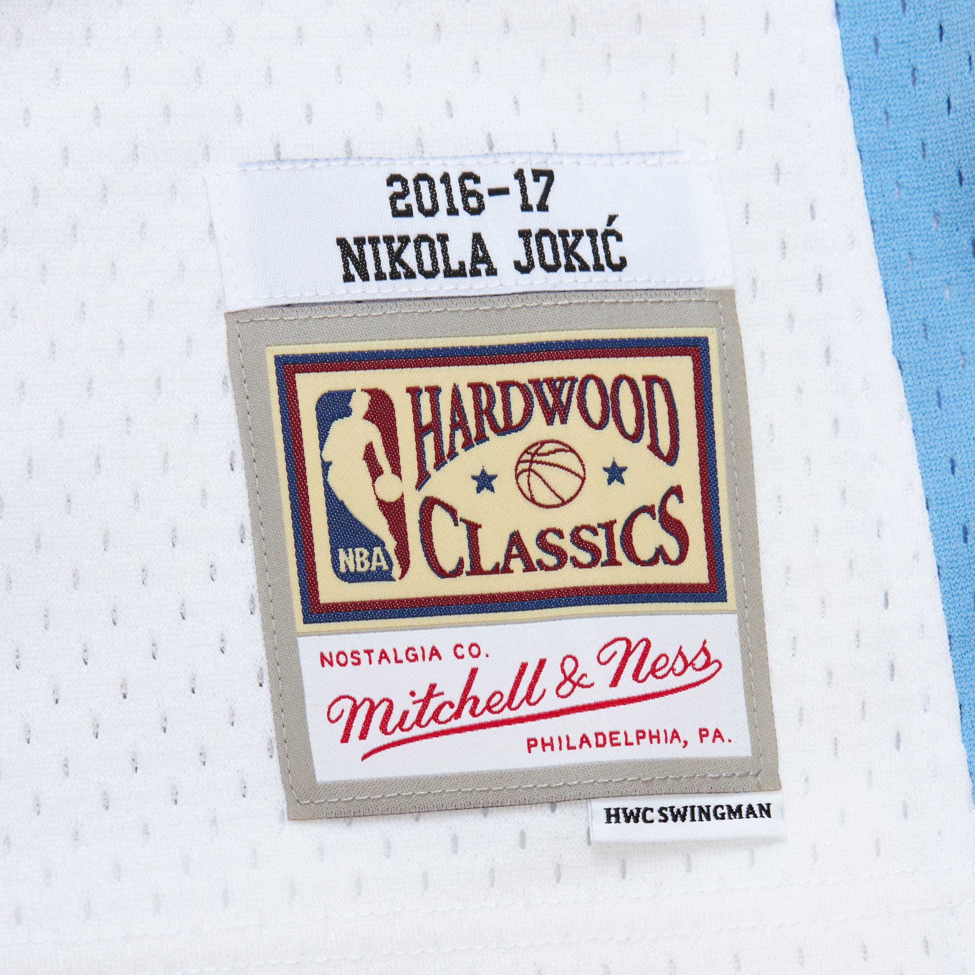 Men's Denver Nuggets Nikola Jokic White 2016/17 Throwback Swingman Jersey