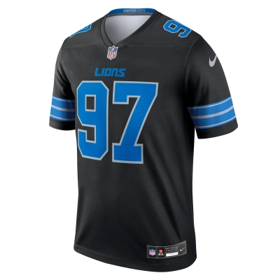 Men's Detroit Lions Aidan Hutchinson Black Legend Jersey 02