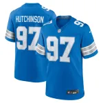 Men's Detroit Lions Aidan Hutchinson Blue Game Jersey