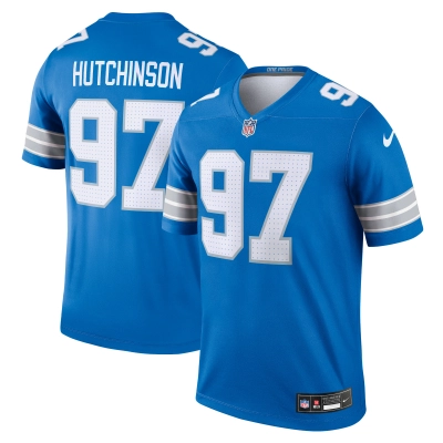 Men's Detroit Lions Aidan Hutchinson Blue Legend Jersey 01
