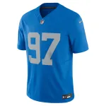 Men's Detroit Lions Aidan Hutchinson Blue Vapor F.U.S.E. Alternate Limited Jersey