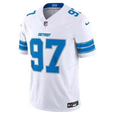 Men's Detroit Lions Aidan Hutchinson White Vapor F.U.S.E. Limited Jersey 02