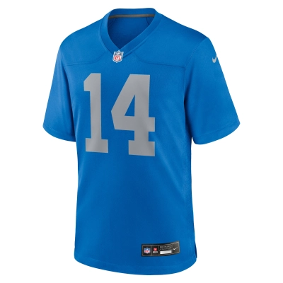 Men's Detroit Lions Amon-Ra St. Brown Blue Alternate Game Jersey 02