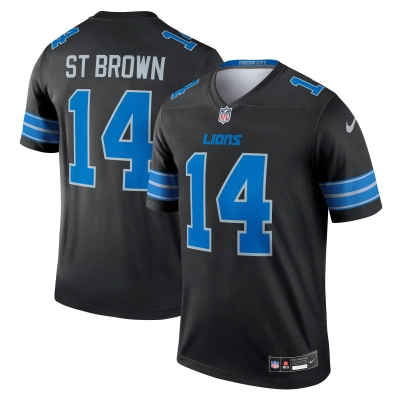 Men's Detroit Lions Amon-Ra St. Brown Black Legend Jersey 01