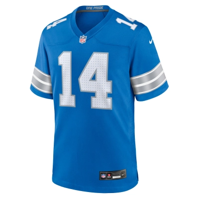 Men's Detroit Lions Amon-Ra St. Brown Blue Game Jersey 02
