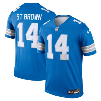 Men's Detroit Lions Amon-Ra St. Brown Blue Legend Jersey 01