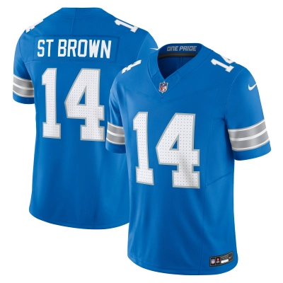 Men's Detroit Lions Amon-Ra St. Brown Blue Vapor F.U.S.E. Limited Jersey 01