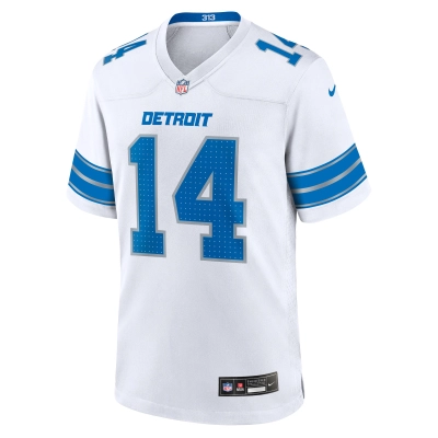 Men's Detroit Lions Amon-Ra St. Brown White Game Jersey 02