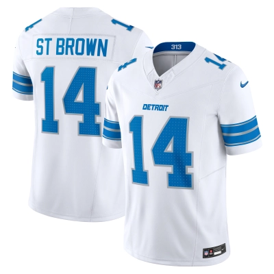 Men's Detroit Lions Amon-Ra St. Brown White Vapor F.U.S.E. Limited Jersey 01
