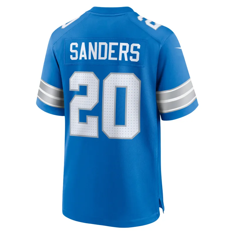 Men's Detroit Lions Barry Sanders Blue Retired Player Game Jersey