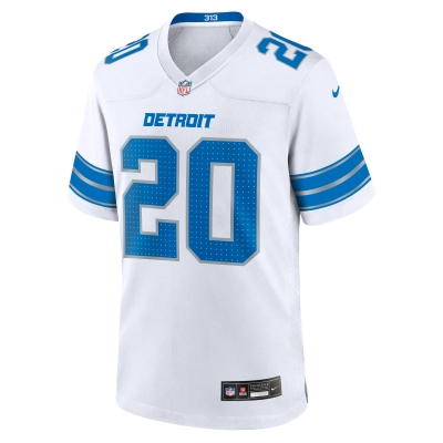 Men's Detroit Lions Barry Sanders White Retired Player Game Jersey 02