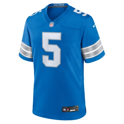 Men's Detroit Lions David Montgomery Blue Game Jersey 02