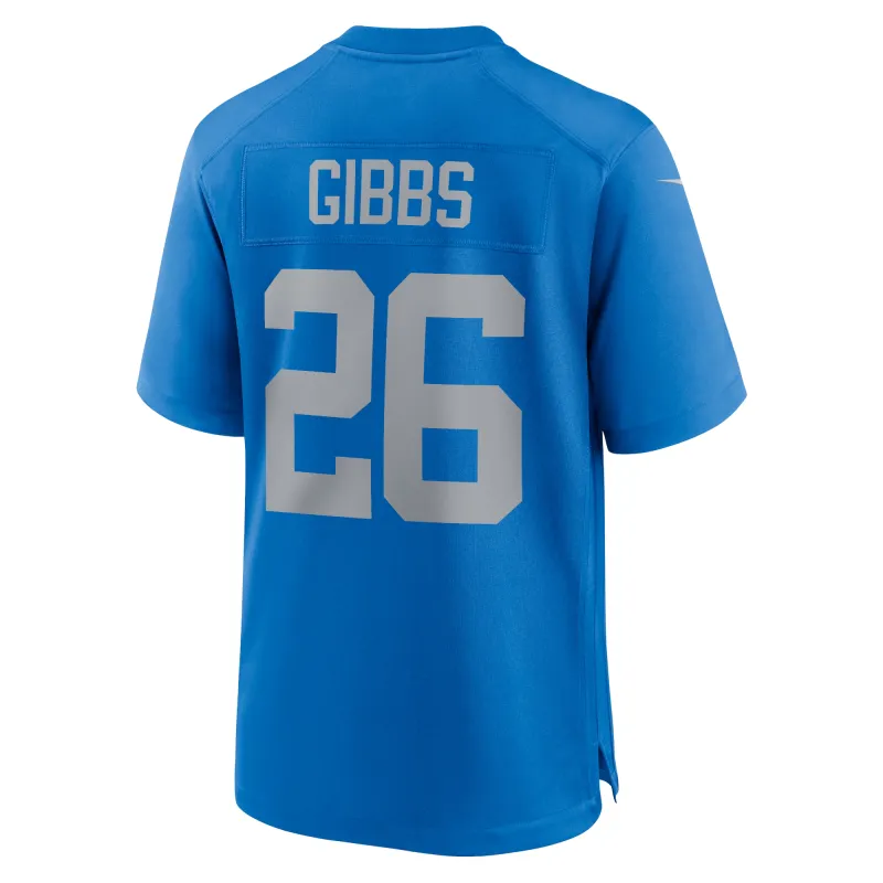 Men's Detroit Lions Jahmyr Gibbs Blue Alternate Game Jersey