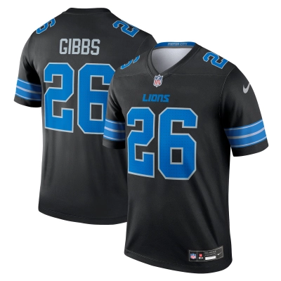 Men's Detroit Lions Jahmyr Gibbs Black Legend Jersey 01