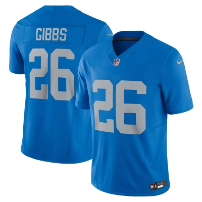 Men's Detroit Lions Jahmyr Gibbs Blue Vapor F.U.S.E. Alternate Limited Jersey 01