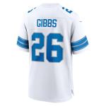 Men's Detroit Lions Jahmyr Gibbs White Game Jersey