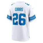 Men's Detroit Lions Jahmyr Gibbs White Game Jersey