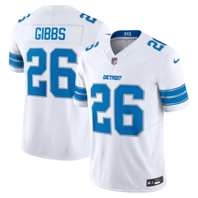 Men's Detroit Lions Jahmyr Gibbs White Vapor F.U.S.E. Limited Jersey 01