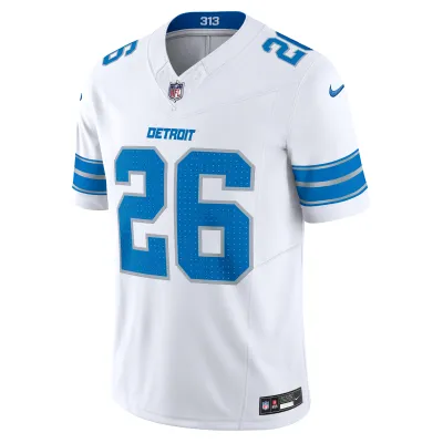 Men's Detroit Lions Jahmyr Gibbs White Vapor F.U.S.E. Limited Jersey 02