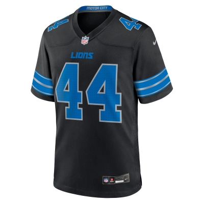 Men's Detroit Lions Malcolm Rodriguez Black 2nd Alternate Game Jersey 02