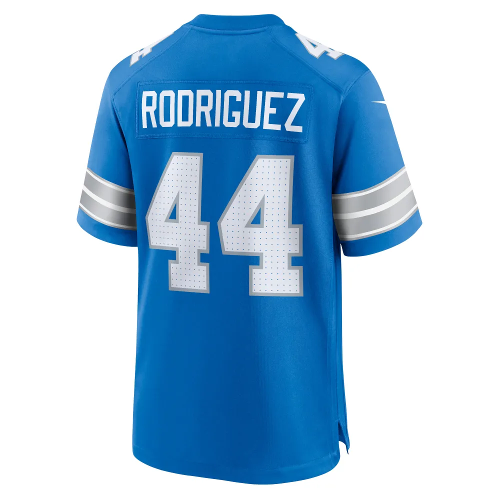 Men's Detroit Lions Malcolm Rodriguez Blue Game Jersey