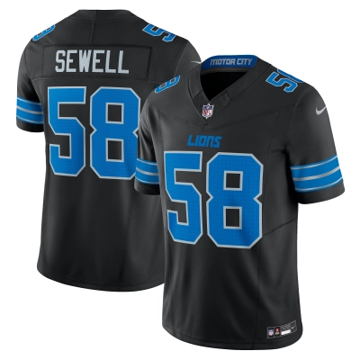 Men's Detroit Lions Penei Sewell Black Vapor F.U.S.E. Alternate Limited Jersey 01