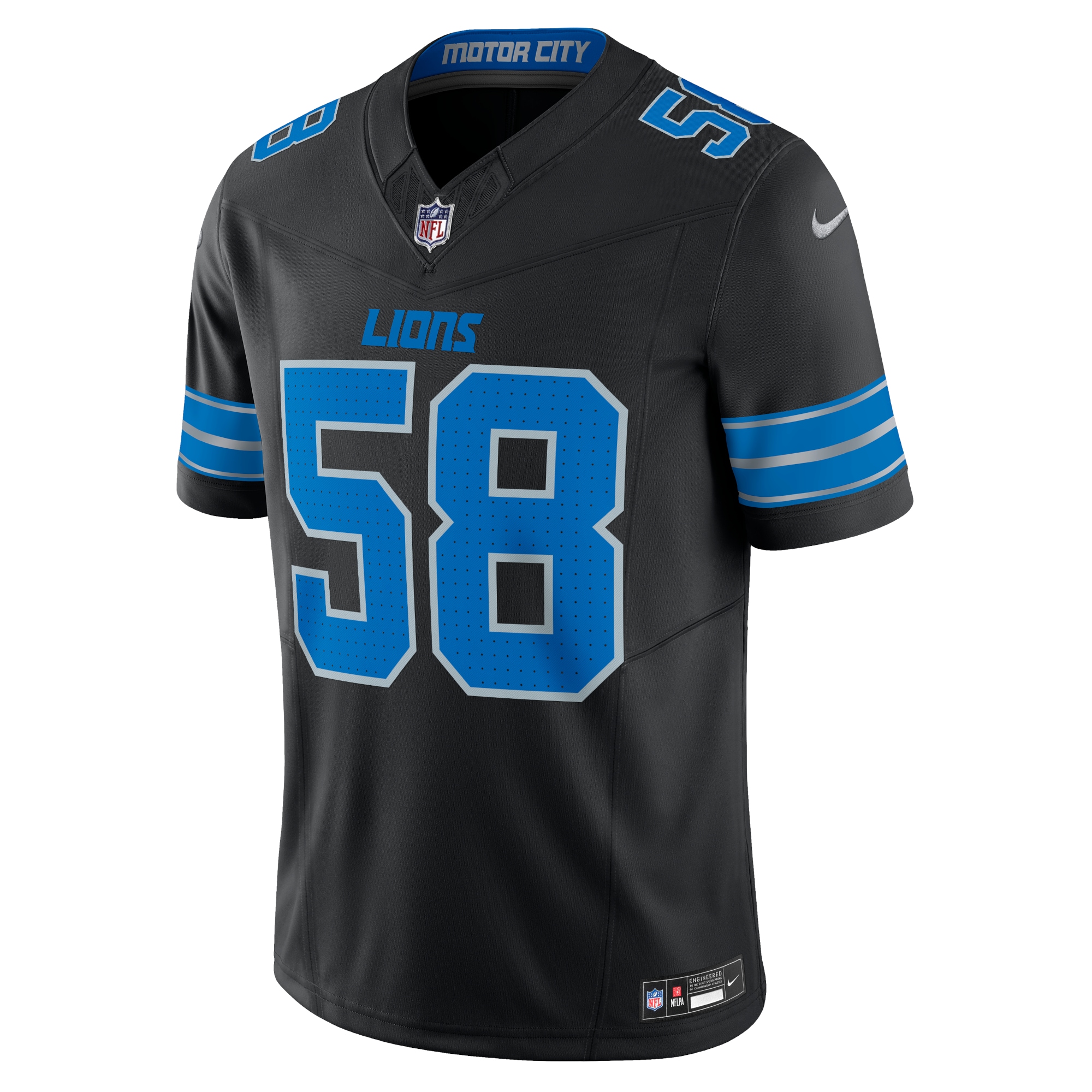 Men's Detroit Lions Penei Sewell Black Vapor F.U.S.E. Alternate Limited Jersey