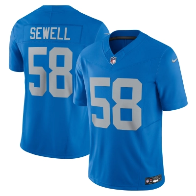 Men's Detroit Lions Penei Sewell Blue Vapor F.U.S.E. Alternate Limited Jersey 01