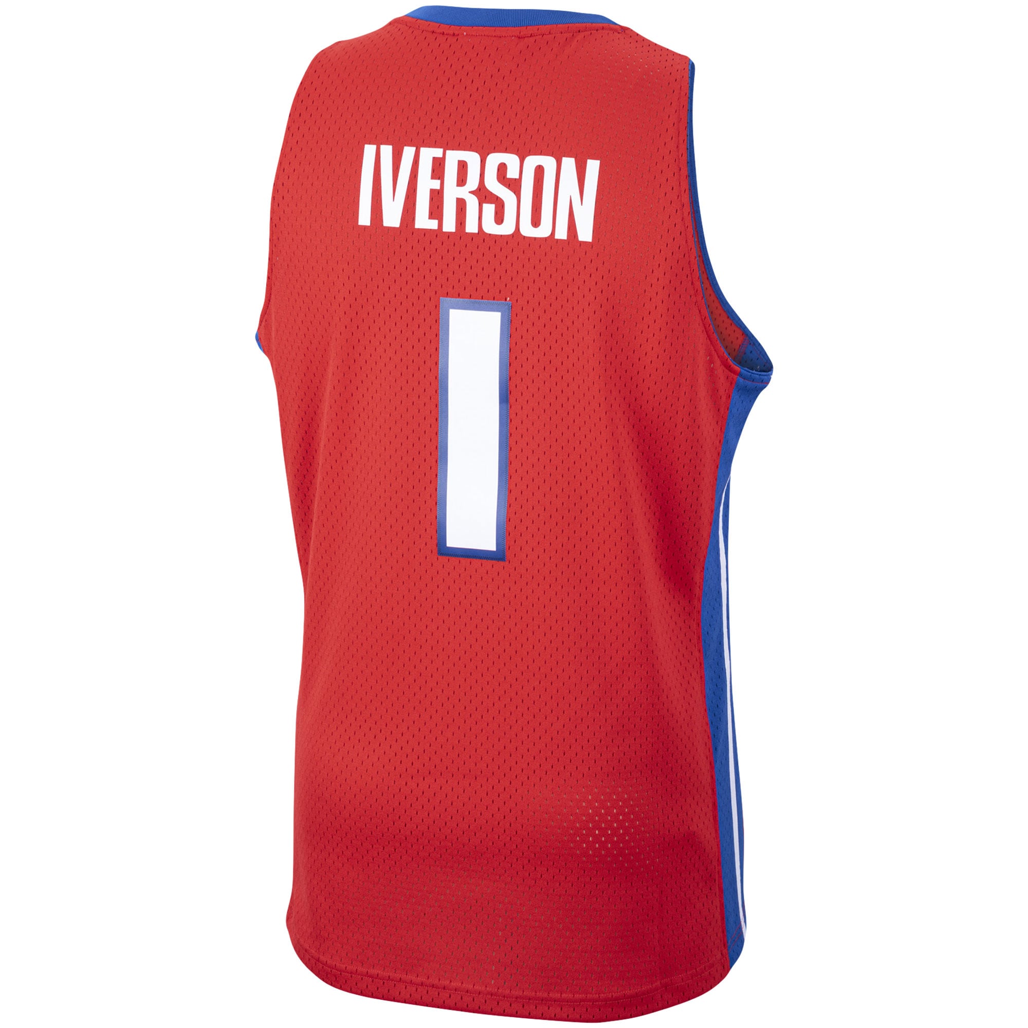 Men's Detroit Pistons Allen Iverson Red 2008/09 Hardwood Classics Swingman Jersey