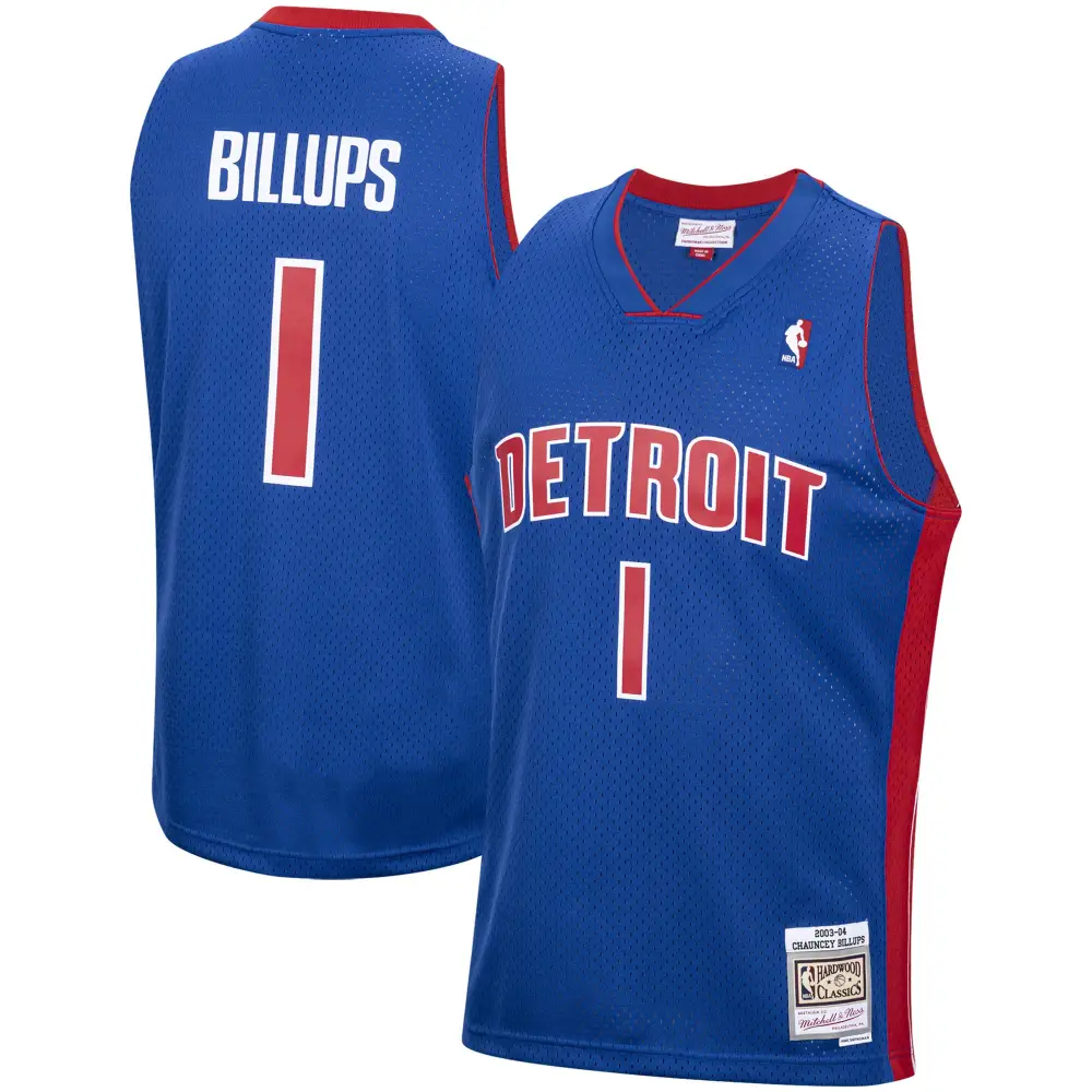 Men's Detroit Pistons Chauncey Billups Royal 2003/04 Hardwood Classics Swingman Jersey