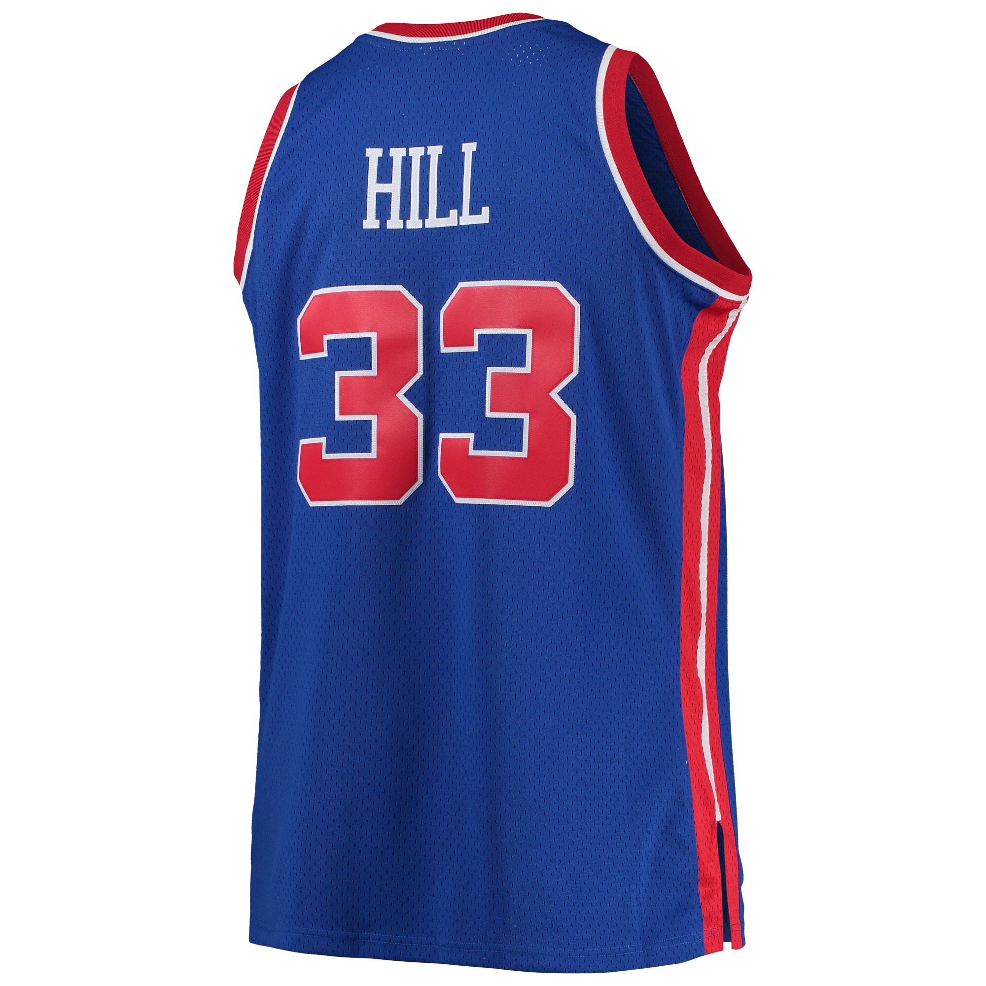 Men's Detroit Pistons Grant Hill Blue 1995/96 Big & Tall Hardwood Classics Swingman Jersey